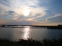 tramonto sul delta del Po